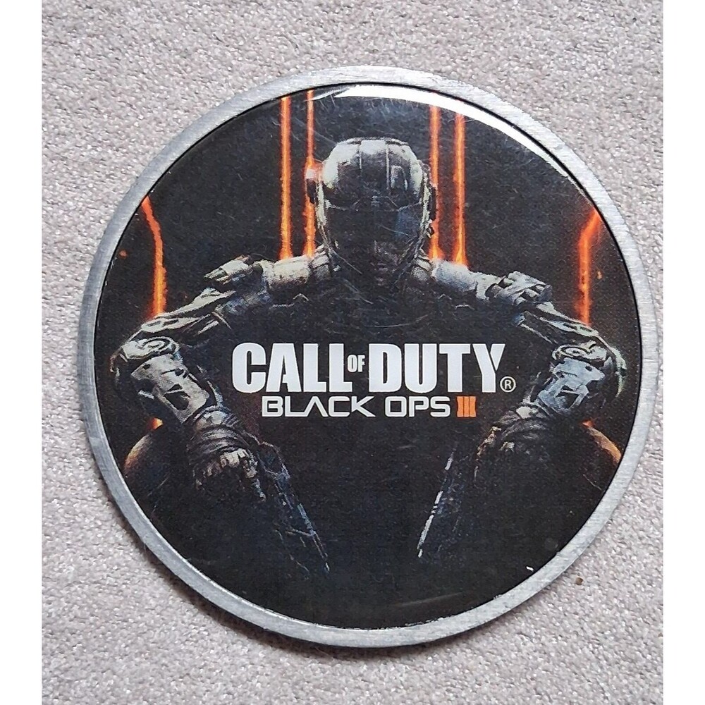 Call Of Duty Black Ops III Endowment Veterans Challenge Coin Black Orange Metal